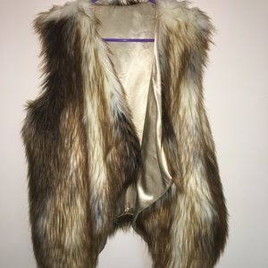 Faux fur vest